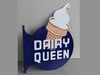 DAIRY QUEEN Ice Cream Cone Flange Sign