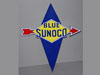 BLUE SUNOCO Arrow Gas Station Pump Sign