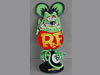 Green RAT FINK On The 8 Ball Metal Sign