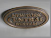 NYC New York Central Railroad Oval Train Brass Sign 