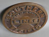 SOUTHERN PACIFIC RAILROAD Train Brass Sign