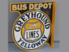 GREYHOUND BUS DEPOT Yelloway Sign 