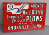 Wm. J. OLIVER CHILLED PLOWS Flange Sign