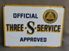3-S SERVICE Shell Gas Station 2 Sided Sign