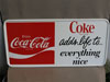 COKE ADDS LIFE Coca Cola Sign