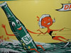 SKI SODA Bottleman & Girl Water Skier Sign